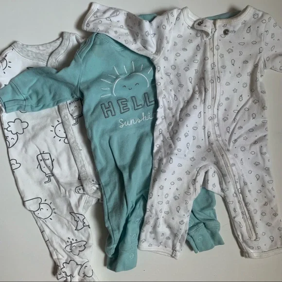 Carter’s Baby Long Sleeve Graphic Coveralls 3 Pack - Picture 3 of 6